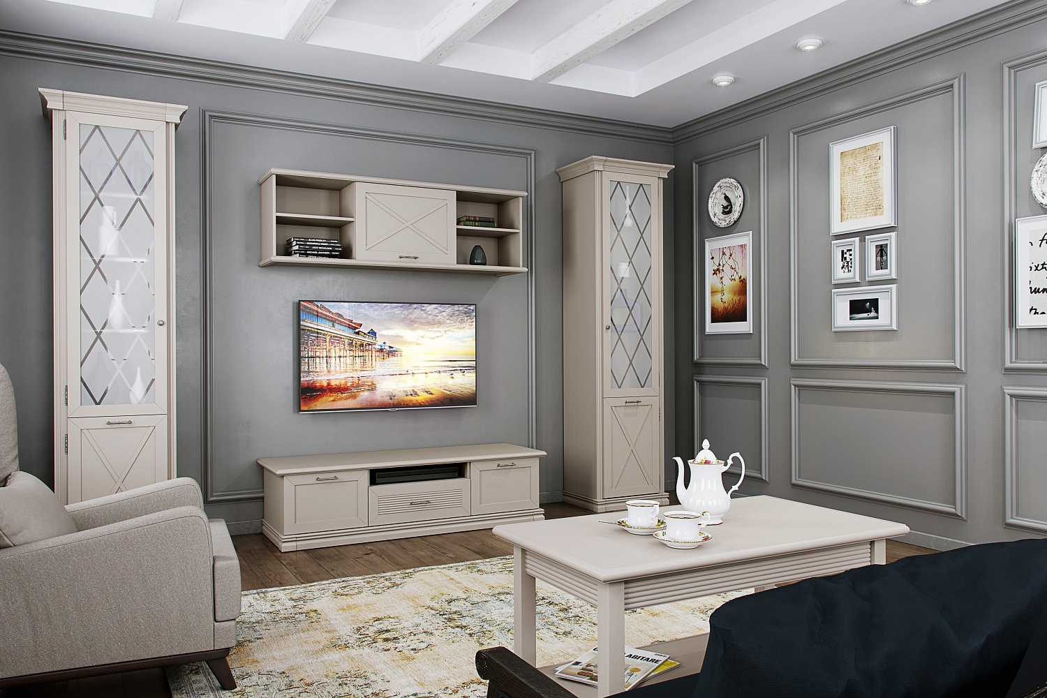 Шкафы-витрины - изображение №4 "Шкаф Кантри"  на www.Angstrem-mebel.ru