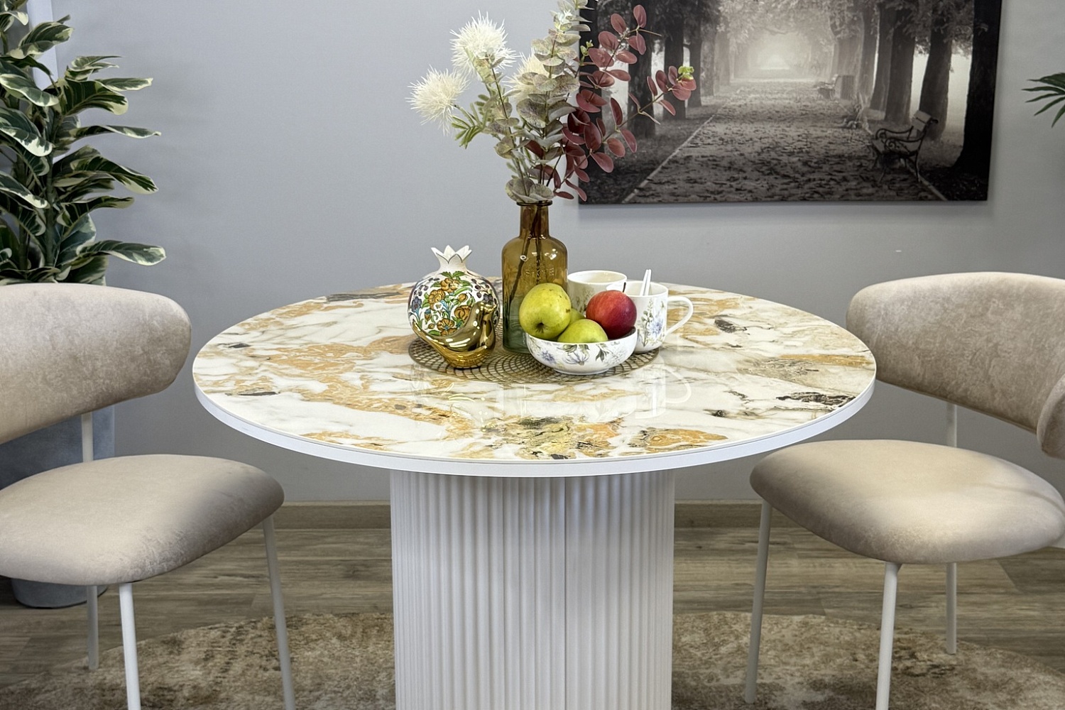 Обеденные столы - изображение №6 "Стол Галло обеденный керамика/гранит золотой глянец"  на www.Angstrem-mebel.ru