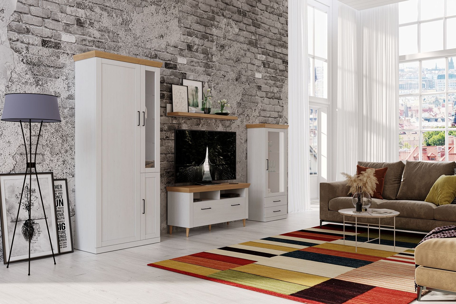 Распашные шкафы - изображение №5 "Шкаф Магнум для гостиной с полками"  на www.Angstrem-mebel.ru