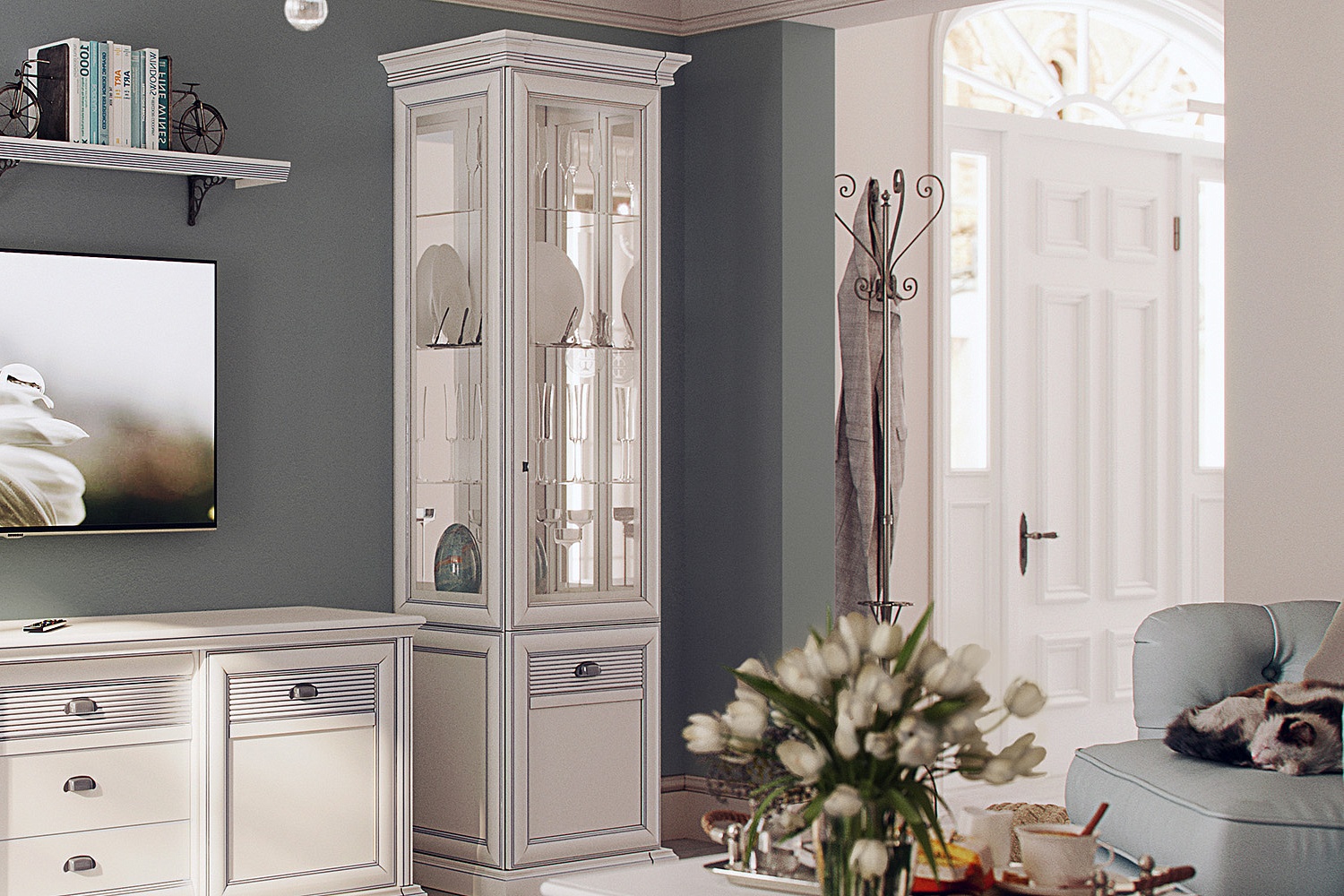 Шкафы-витрины - изображение №3 "Шкаф Изотта"  на www.Angstrem-mebel.ru