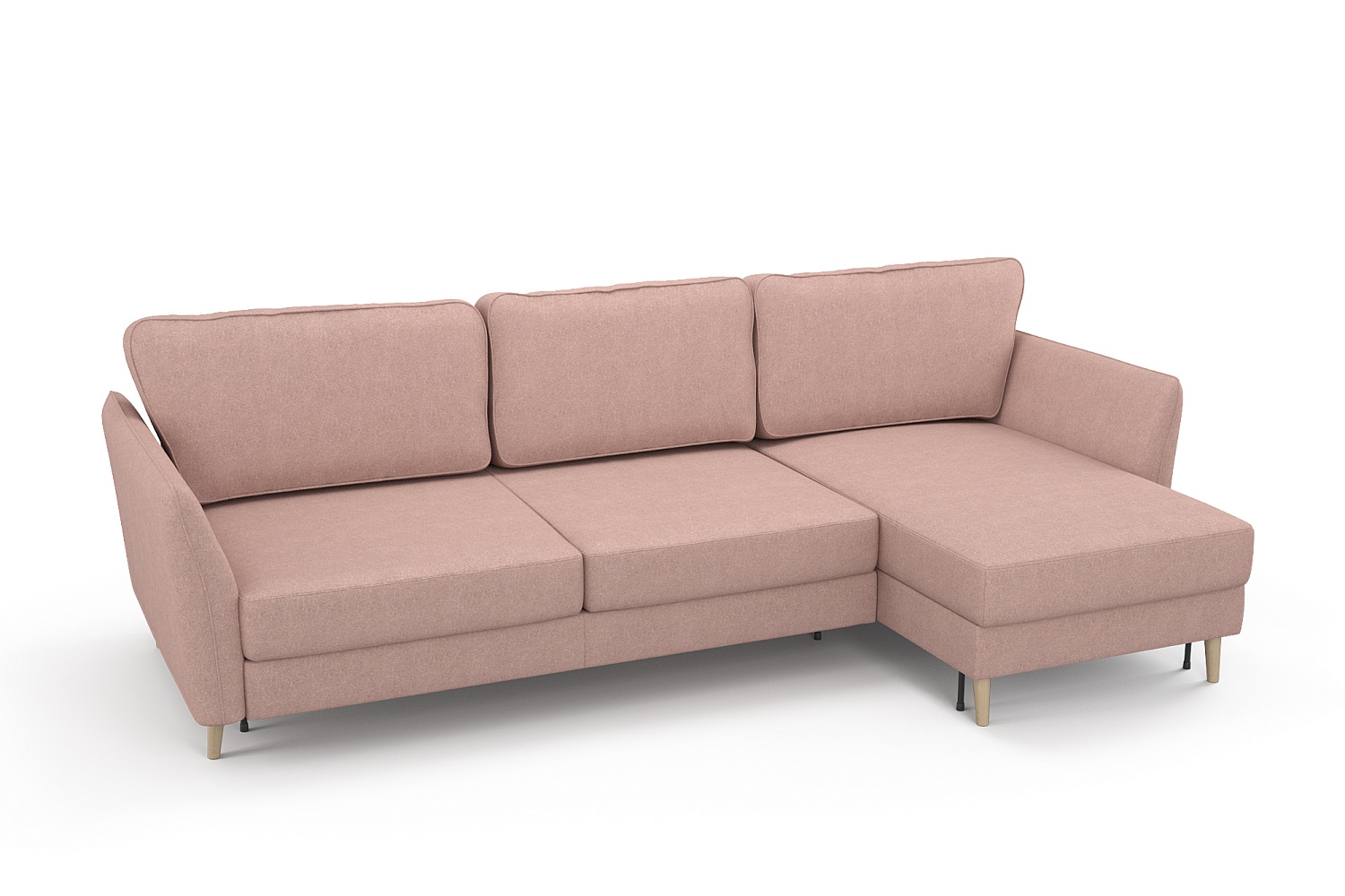 Угловые диваны - изображение №4 "Диван АННИКА NEW 3-х местный с оттоманкой и светлыми опорами"  на www.Angstrem-mebel.ru